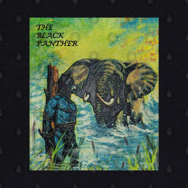 The Black Panther - Gold and Assegaaie (Unique Art) by The Black Panther